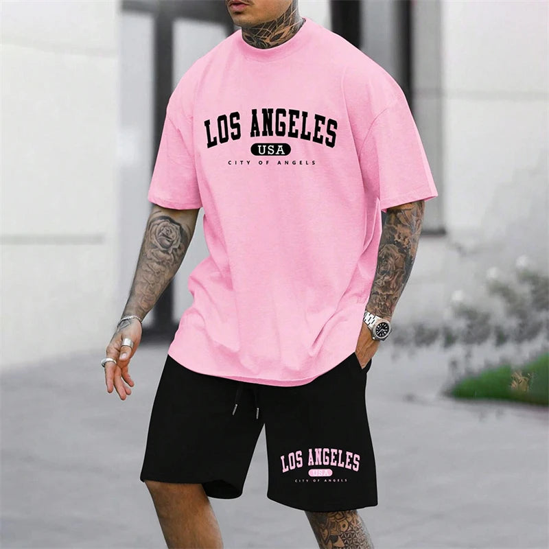 Men's Basketball Sport Outdoor Leisure Set – Loose Comfortable Holiday Casual Suit (Up to 6XL)