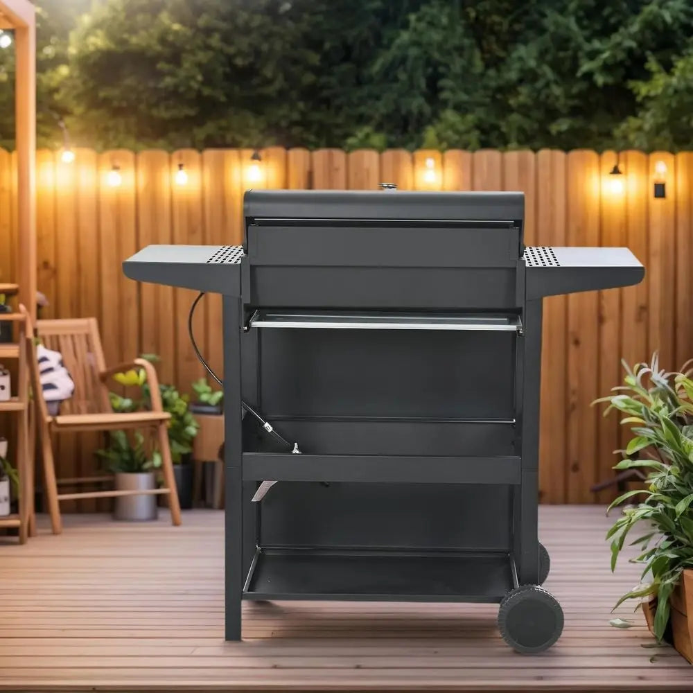 Portable 34,000 BTU 4-Burner Stainless Steel Gas Grill | Heat-Resistant Handle, Removable Grease Tray, Outdoor Patio, Backyard & Camping