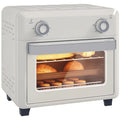 HOMCOM 10L Mini Hot Air Oven & Oil-Free Deep Fryer – 60-Min Timer, 80-230°C, Plate & Baking Grid, Cream