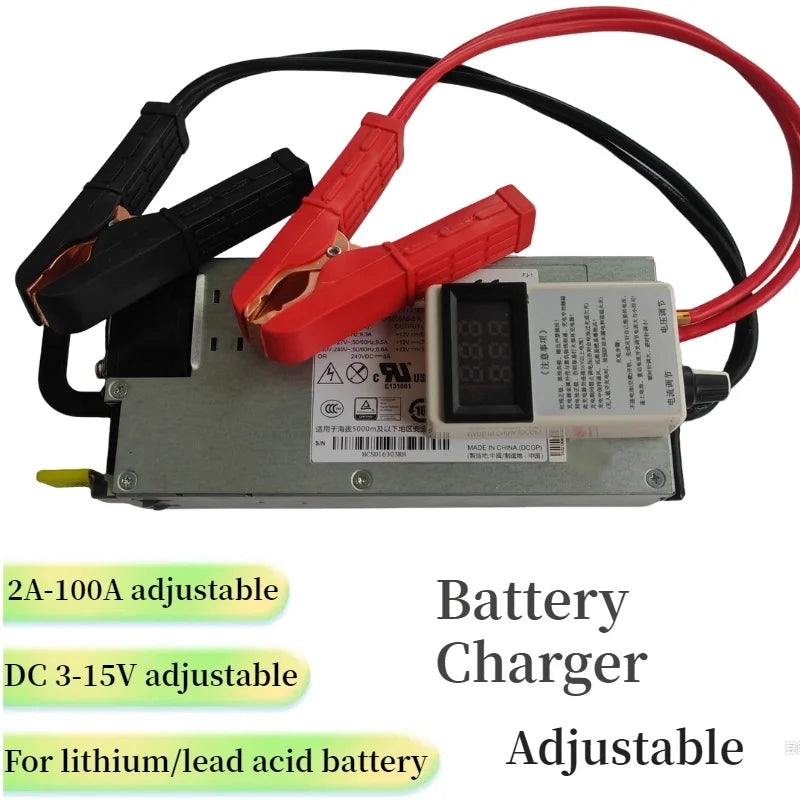 Adjustable 3-15V 3-100A Battery Charger – Lithium Polymer & Lead Acid Universal Charging Station