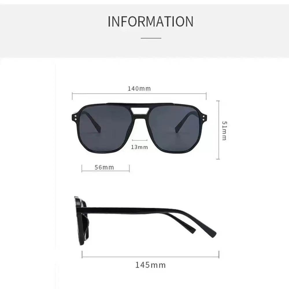 Punk Square Frame Retro Sunglasses | Anti-UV Beach Eye Protection Shades for Men & Women