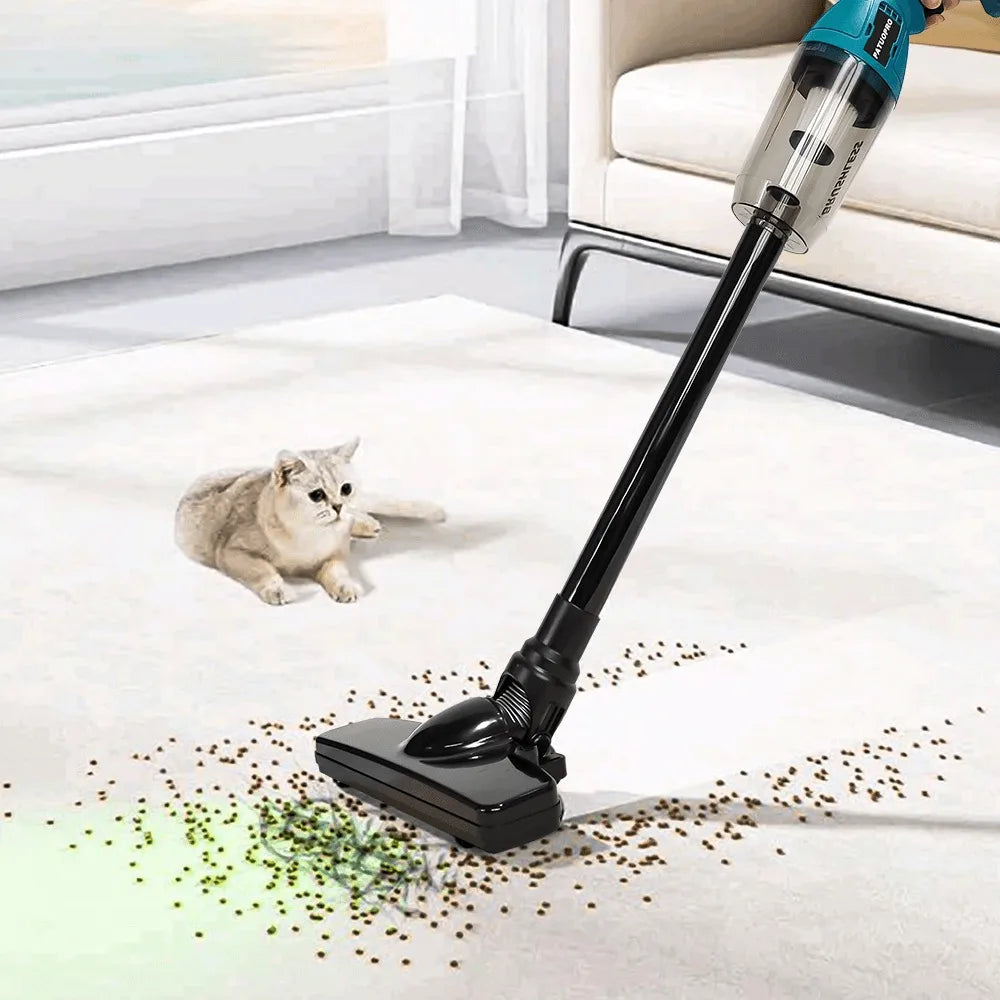 PATUOPRO Brushless Cordless Electric Vacuum Cleaner — Handheld 18V for Carpet, Pet Hair & Dust, Compatible with Makita Battery