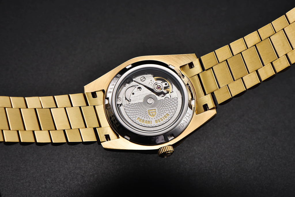 PAGANI DESIGN DD36 Men's Automatic Watch | Rose Gold Luxury Mechanical Sapphire Mirror Wristwatch