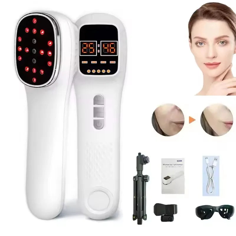 Handheld Red Light & Infrared Therapy Device – 650nm + 808nm Face & Body Skin Rejuvenation