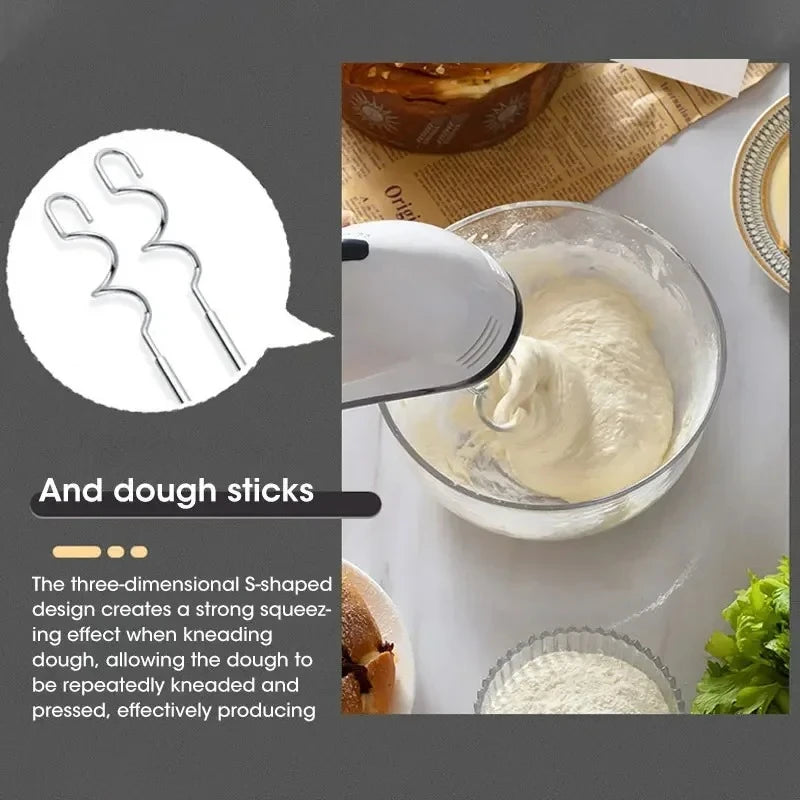 7-Speed Electric Hand Mixer – Automatic Blender for Cream, Eggs, Cake & Dough