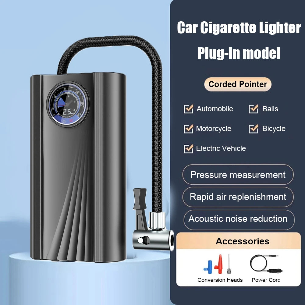 Rechargeable Tire Inflator with Digital Display, 150 PSI