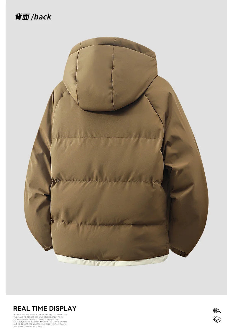 Men's Cotton-Padded Hooded Winter Jacket