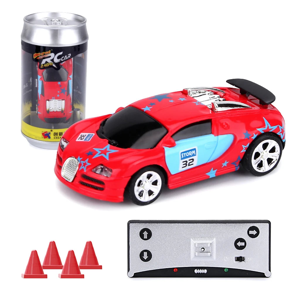 1:58 Scale Mini RC Car – Bluetooth Drift Buggy in Collectible PVC Can Pack