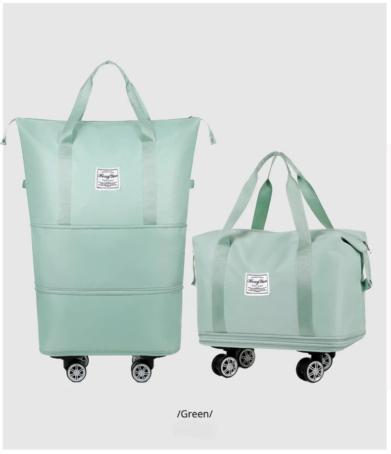Expandable Fitness Travel Bag – Wet-Dry Storage & Wheels