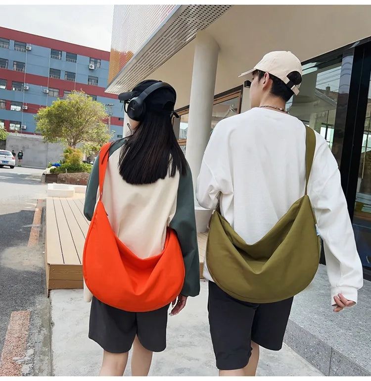 Extra Large Nylon Crossbody Bag – Big Capacity Unisex Shoulder Hobo Travel Bag