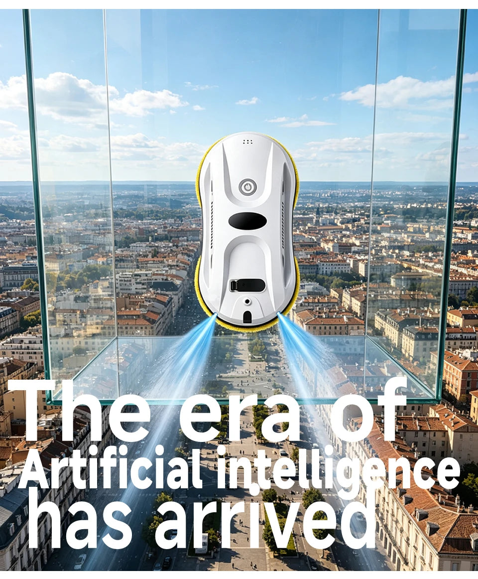 UPS Robot Window Cleaner — Smart Auto Glass Washing Robot with Remote Control & UPS Safety System
