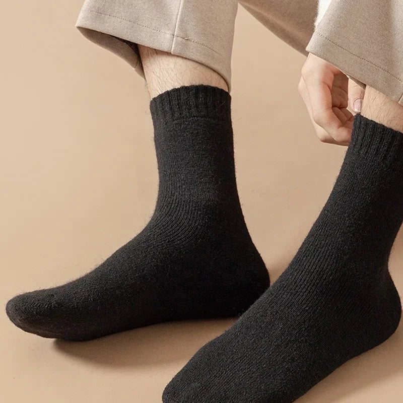Men's Thick Wool-Blend Socks, 2 Pairs