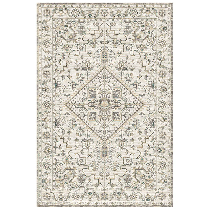American Retro Style Large Area Rug – Anti-Slip Washable Carpet for Living Room & Bedroom