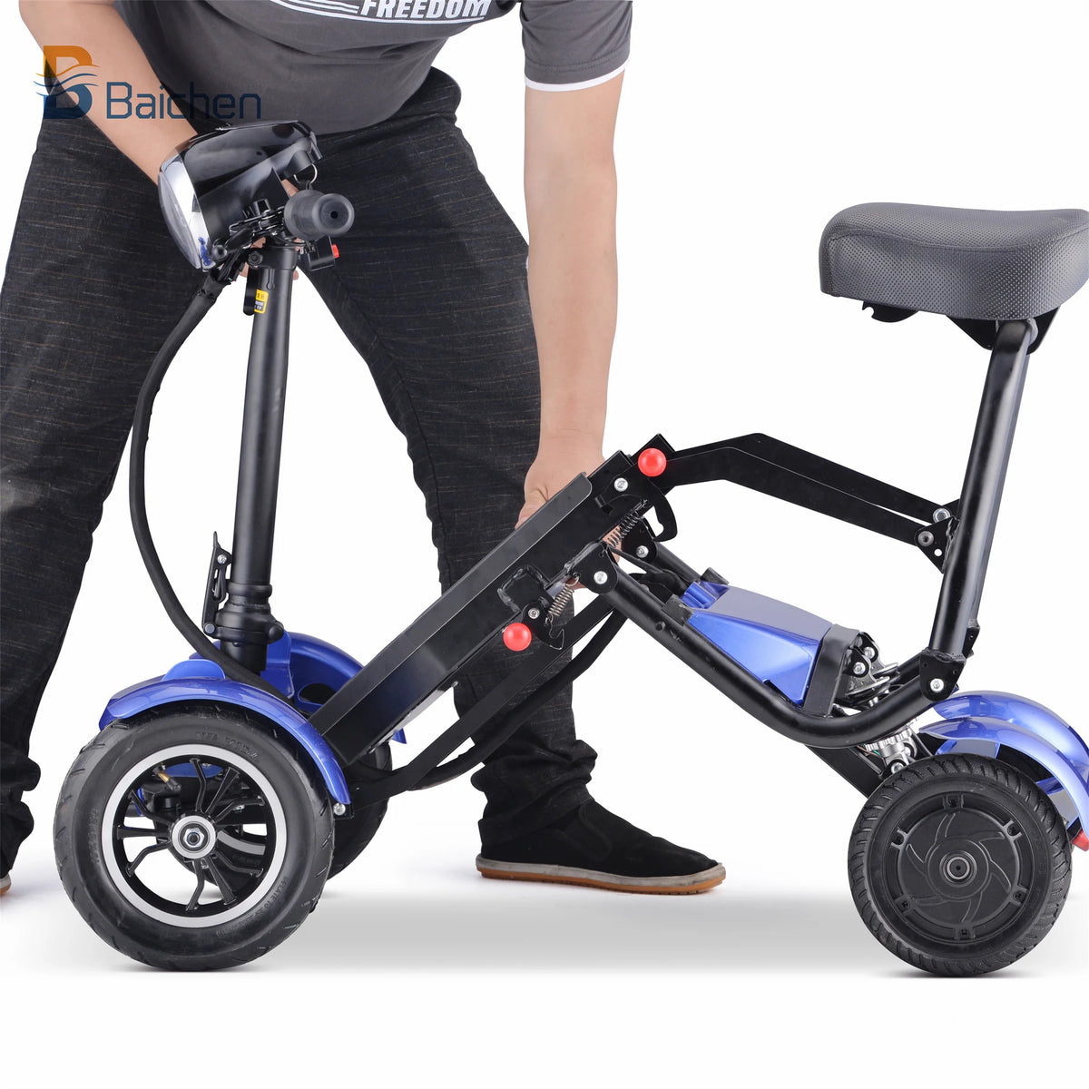 Heavy-Duty 4-Wheel Mobility Scooter, Foldable