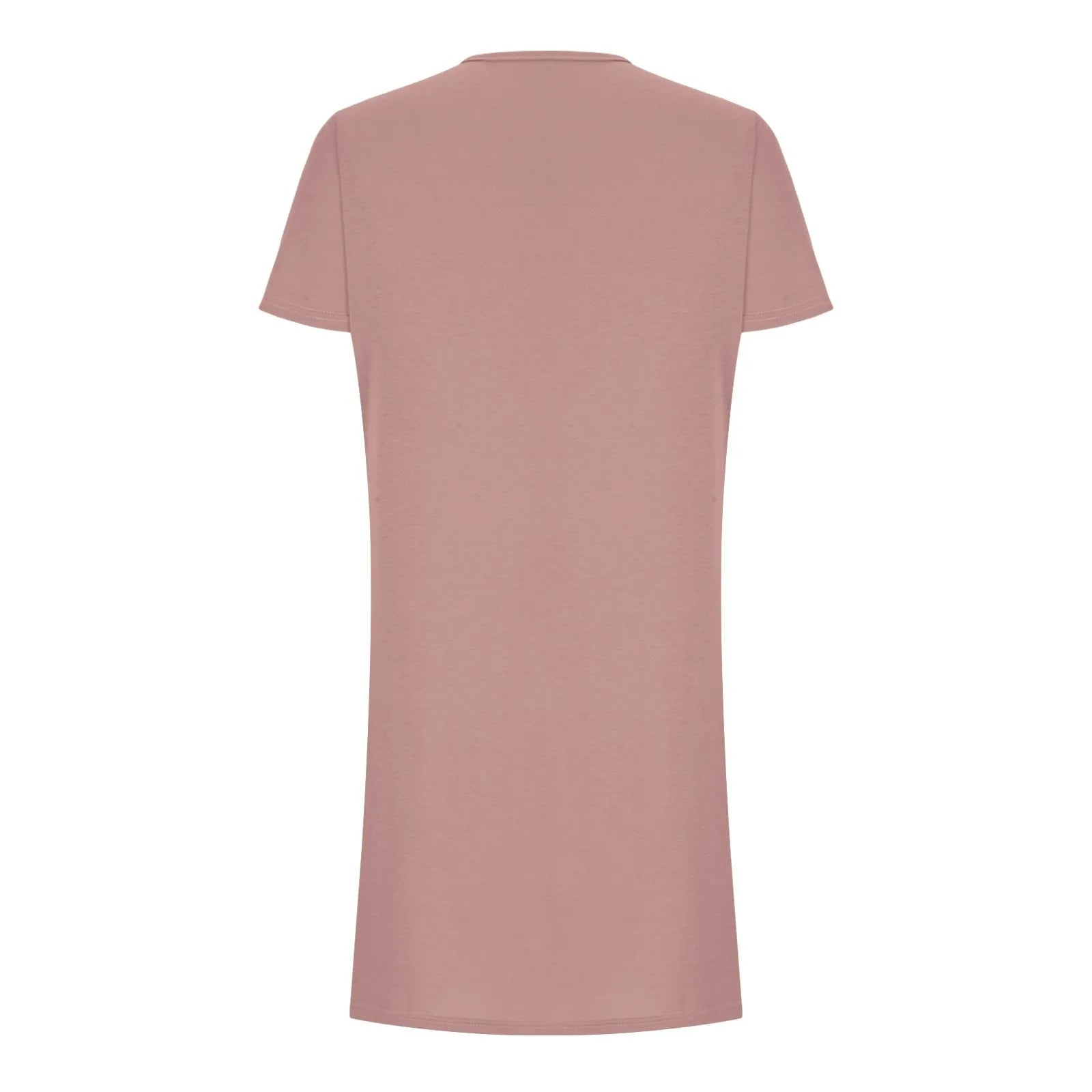 Solid Color Pocket Casual Sports Dress — Short Sleeve O-Neck A-Line Knee-Length Dress
