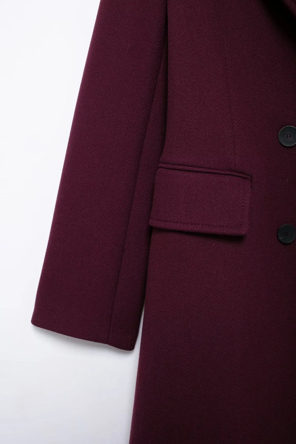 Women's Double-Breasted Wool Blend Long Coat – High Street Autumn Winter Outerwear