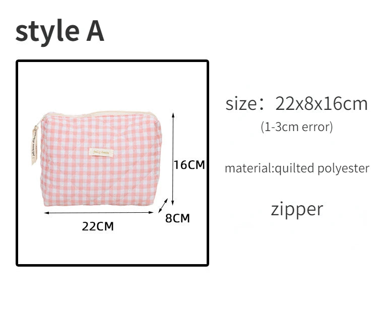 Large Capacity Cosmetic Clutch Bag – Women's Travel Makeup Storage Bag with Zipper