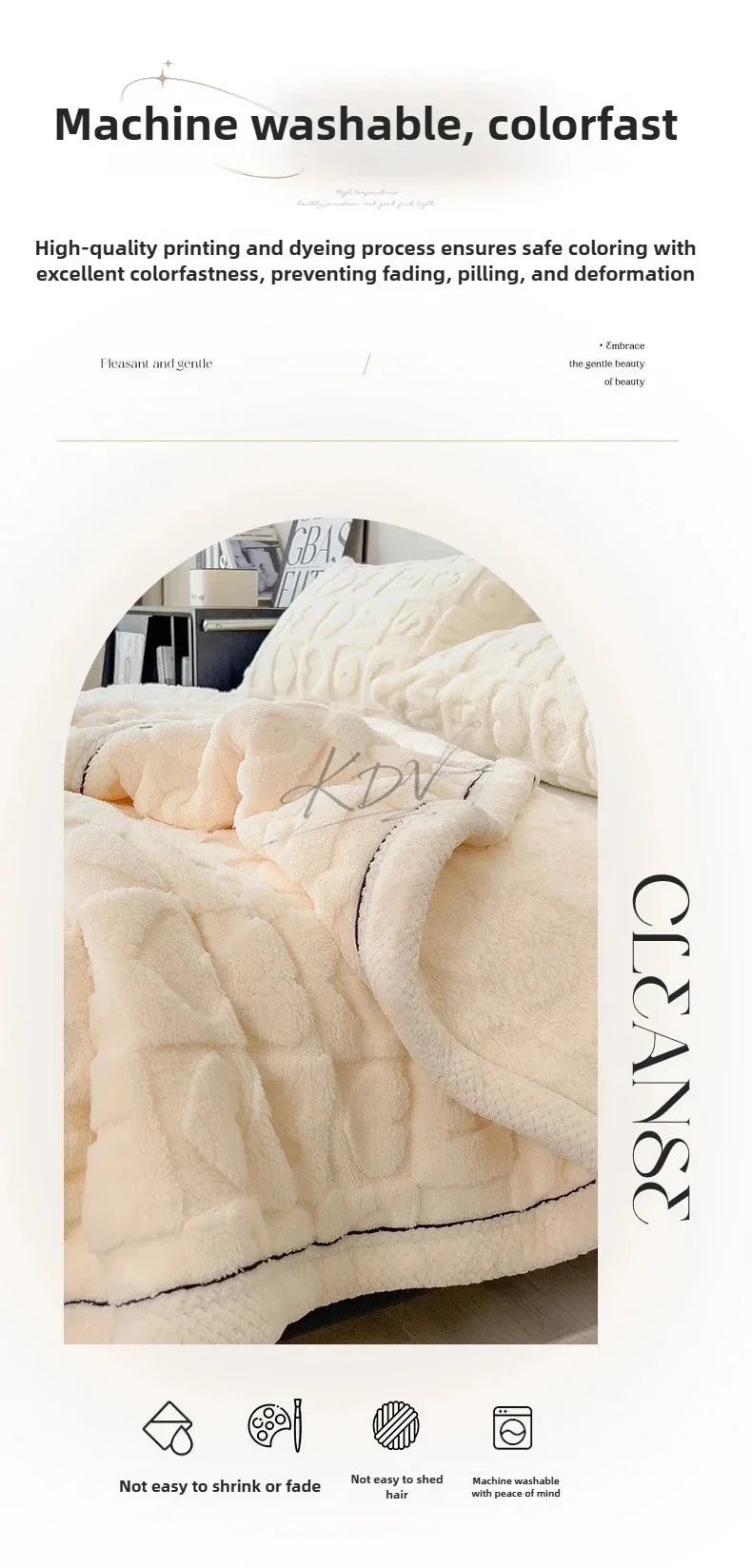 Heart Pattern Fleece Blanket – Cozy Throw & Bedding Sets