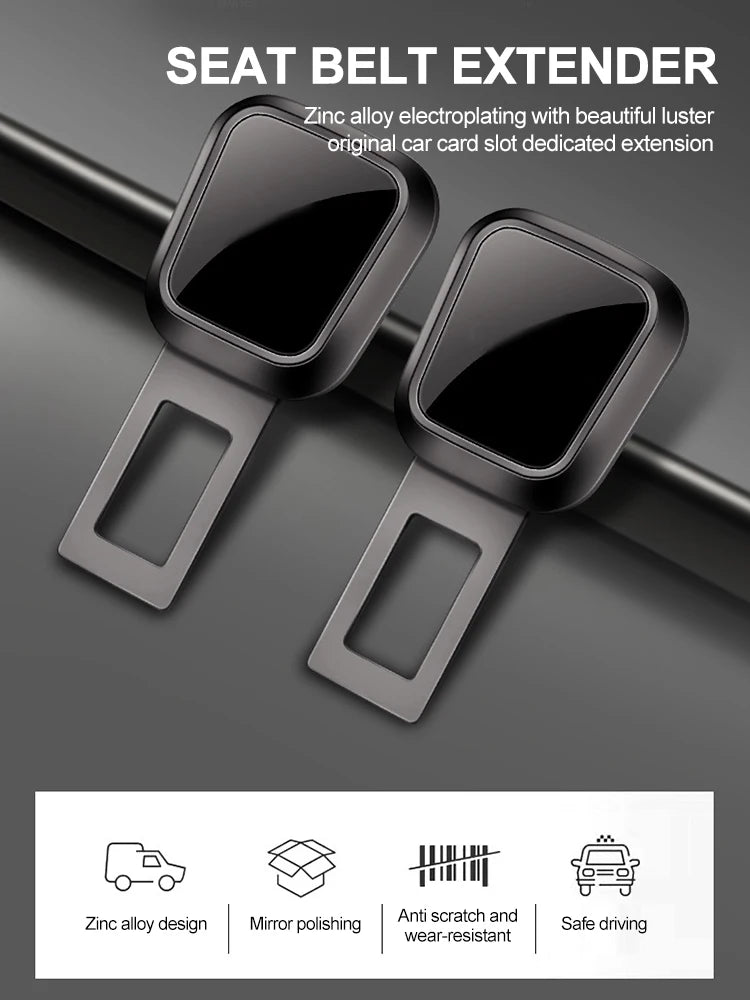 Car Seat Belt Buckle Extender Clip — 2 Pack