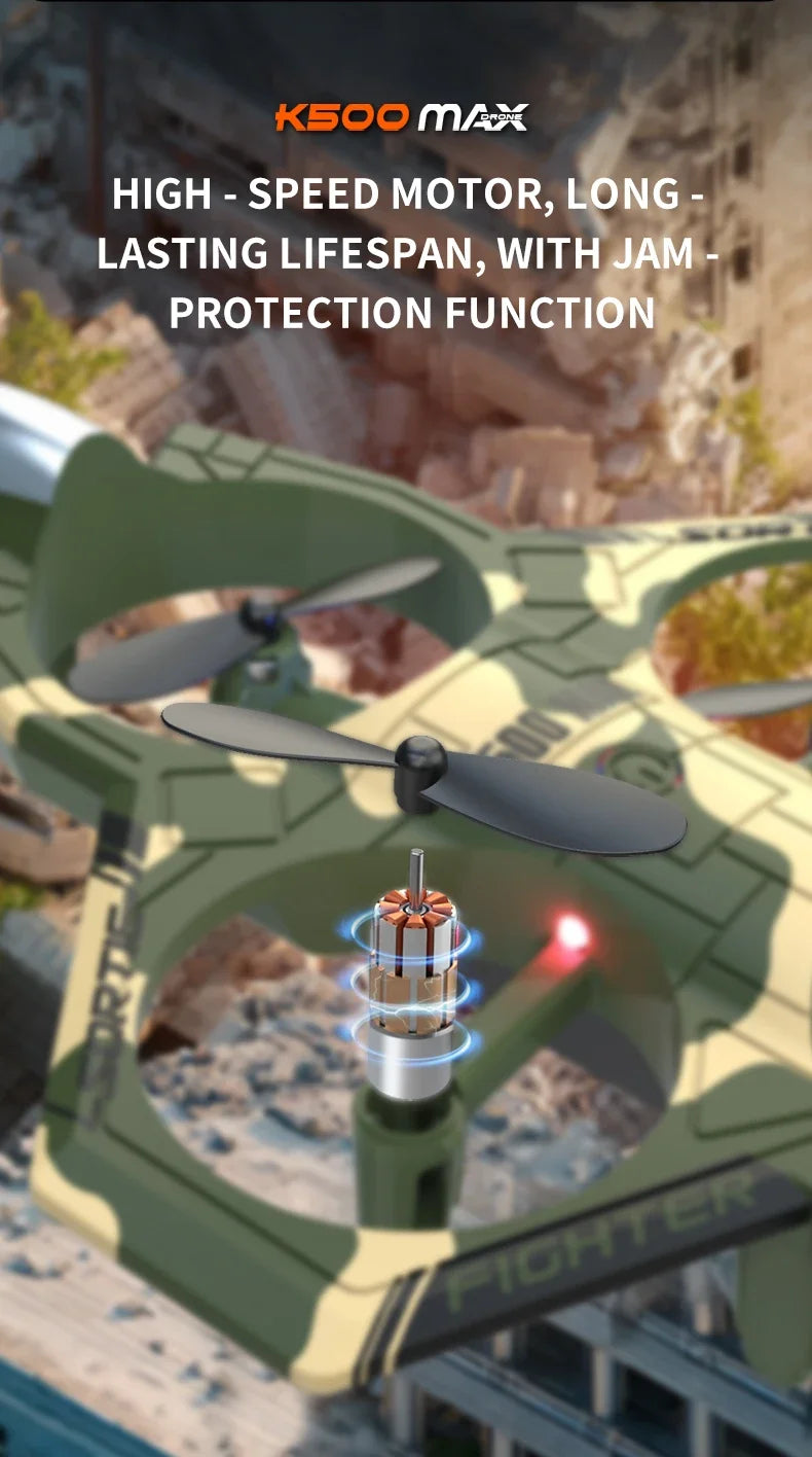 K500 MAX RC Fighter Plane Stunt Glider – 2.4G 360° Roll EPP Foam Airplane with LED for Kids & Beginners