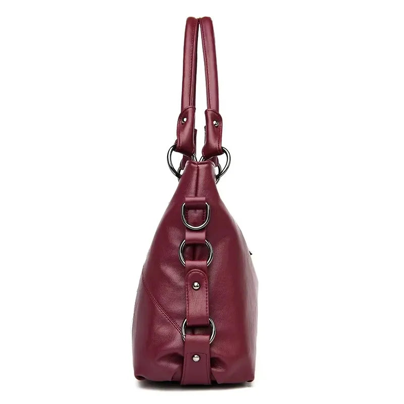 Large Capacity PU Leather Crossbody Tote Bag – Luxury Shoulder Bag for Women