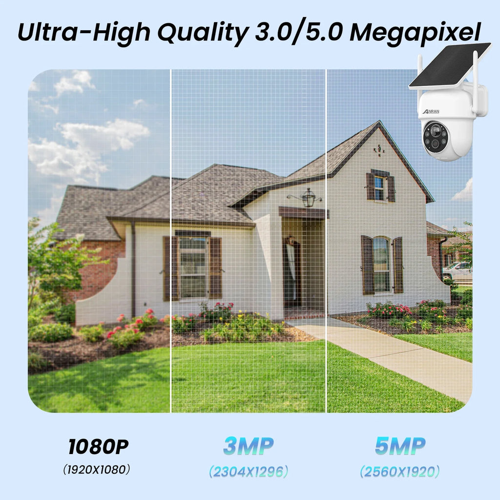 ANRAN Solar Wi-Fi Security Camera with Motion Alerts