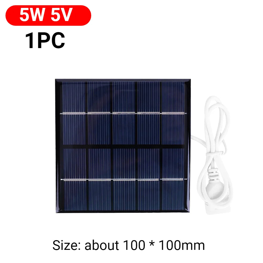 Mini Polysilicon Solar Panel Module – 0.3W to 5W DIY Solar Battery Charger for Garden Lights & Pumps
