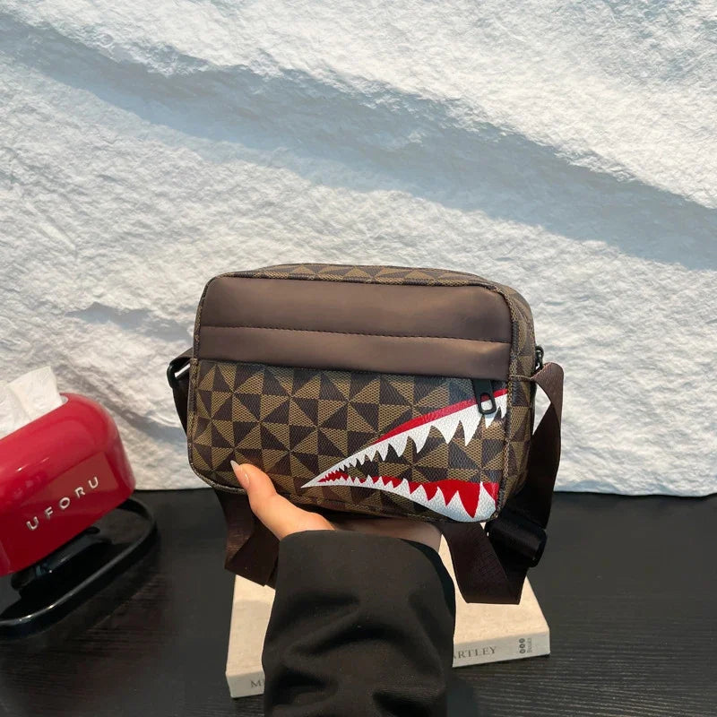 Shark Mouth Crossbody Bag – Creative Coin Purse & Phone Bag, Casual Fashion Small Square Bag
