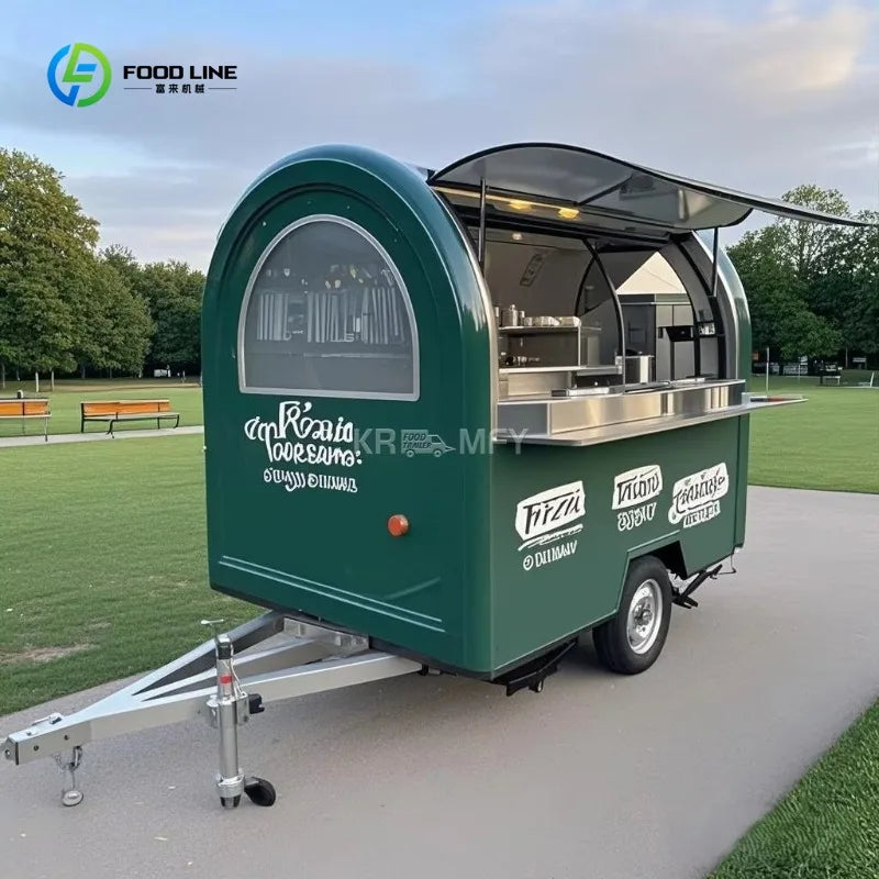 Small Stainless Steel Food Cart – Customizable Street Ice Cart for Restaurant & Bakery