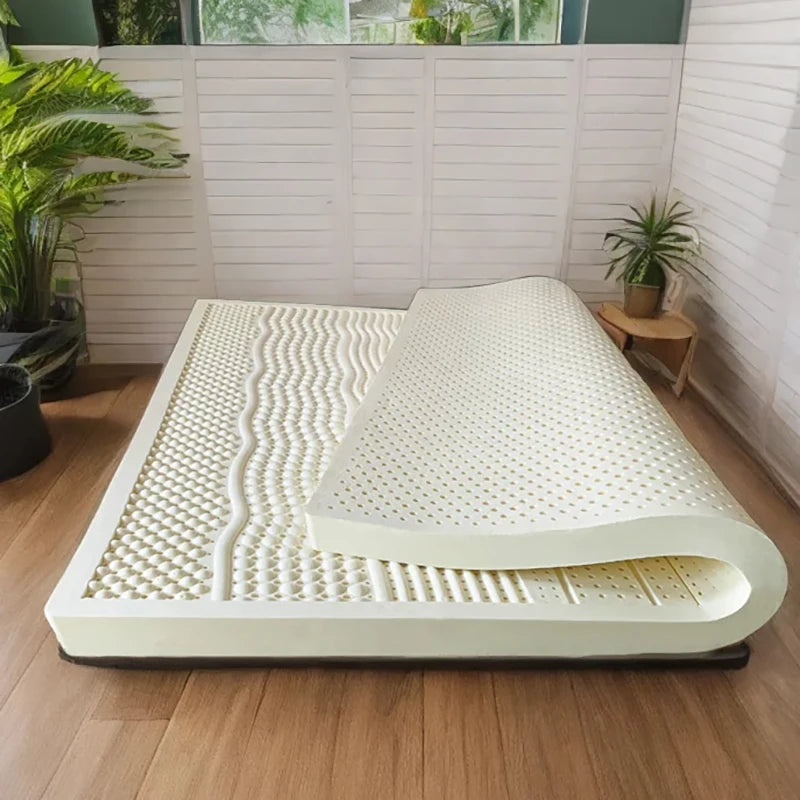 Authentic Natural Latex Mattress – Slow Rebound, Foldable, Cotton Cover, Customizable Sizes