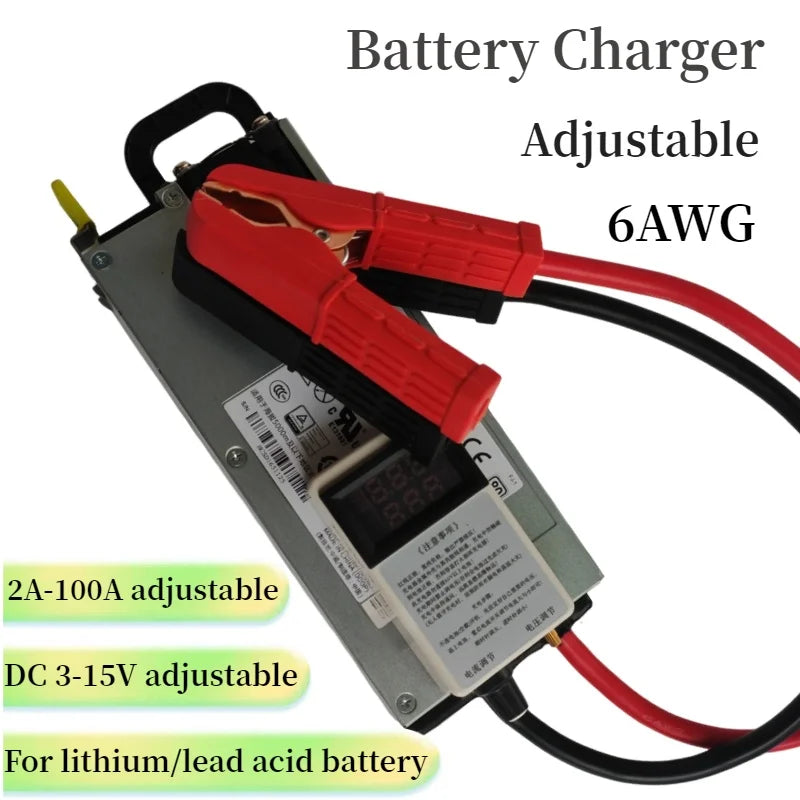 Adjustable 3-15V 3-100A Battery Charger – Lithium Polymer & Lead Acid Universal Charging Station