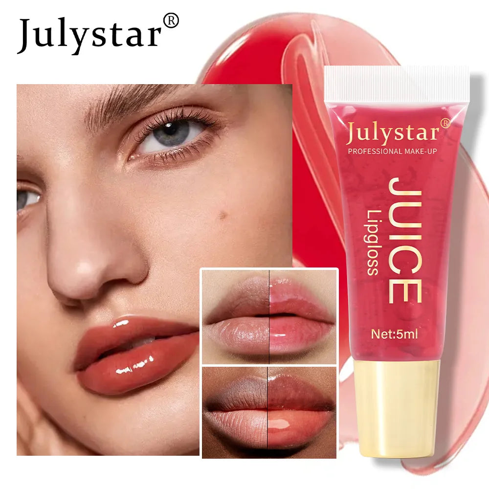 6 colors Lip Gloss Long lasting Moisturizing Mirror Lip Oil, Fruit Flavor, Pudding Lip Moisturizing, Water Radiant Lip Honey