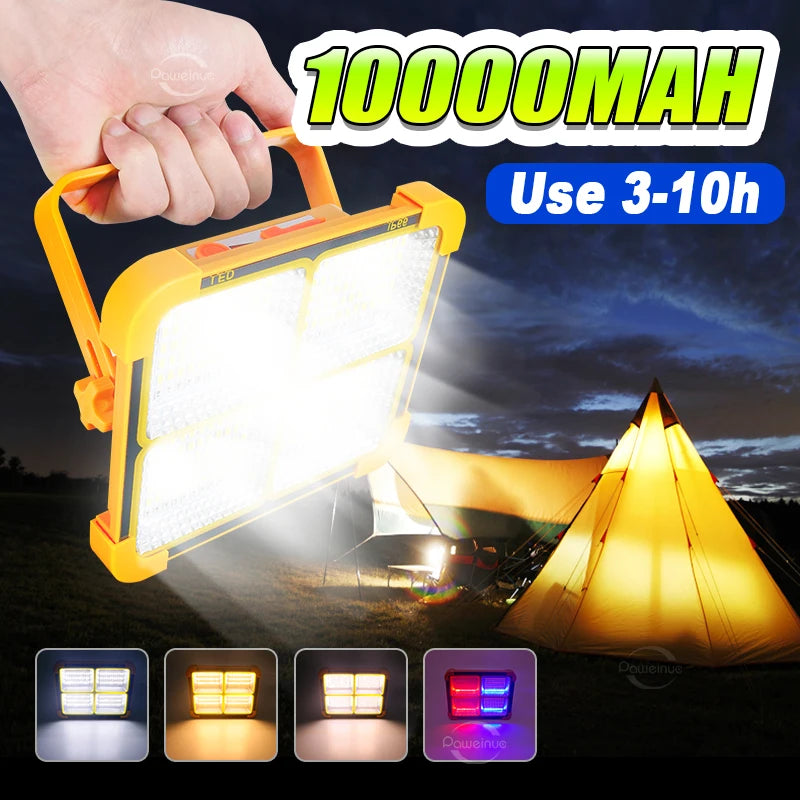 2000W Solar Rechargeable Outdoor LED Camping Lantern