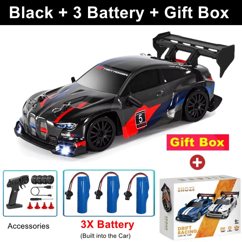 1:24 Scale 4WD RC Drift Car – 20KM/H Off-Road Racing Truck with LED Lights