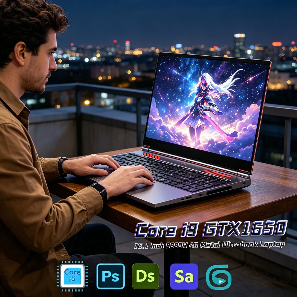16.1" Gaming Laptop – RTX 4050 6GB or GTX 1650 4GB, Intel i9/i7, Up to 64GB DDR4, 4TB NVMe, 144Hz