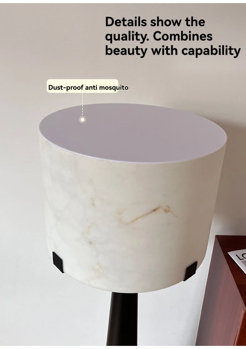 Faux Alabaster Floor Lamp – Warm Marble-Look Shade