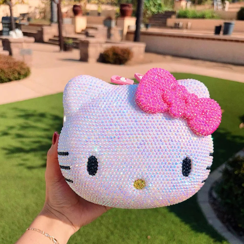 Handmade Rhinestone Crystal Crossbody Bag – Kawaii Kids Girls Handbag Birthday Gift