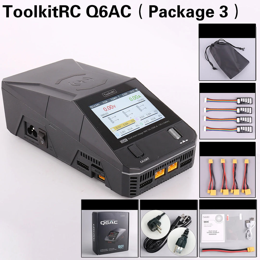 ToolkitRC Q6AC Multi-Chemistry Battery Charger — LiPo, LiFePO4, NiMH & Lead-Acid