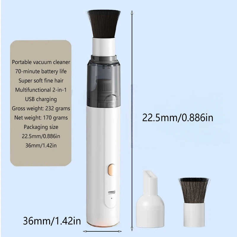 Mini Handheld Vacuum Cleaner – 3-in-1 Car & Desk Cleaner