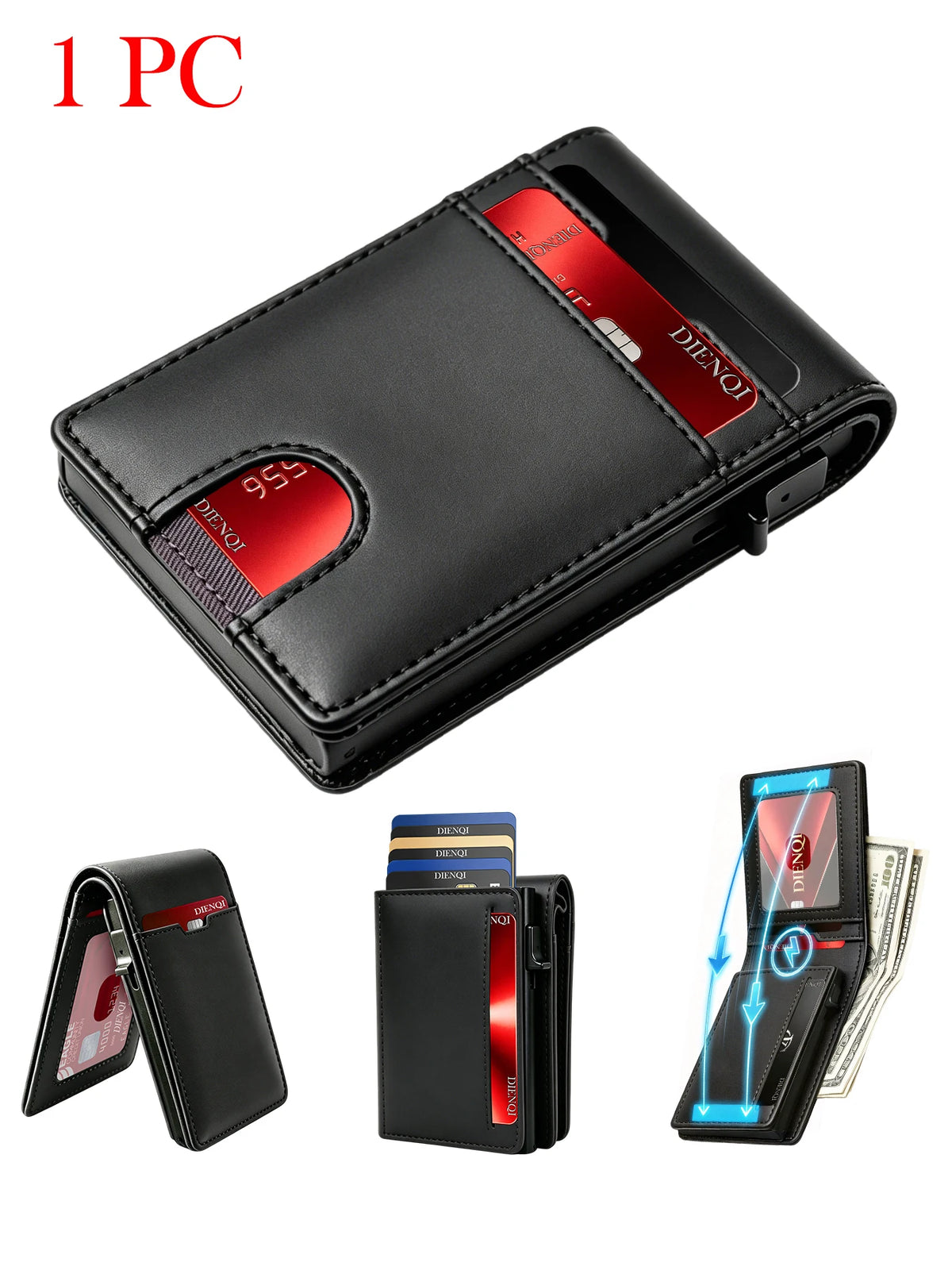 RFID Blocking Credit Card Holder Wallet for Men – Hardcase Smart Wallet with ID Slot