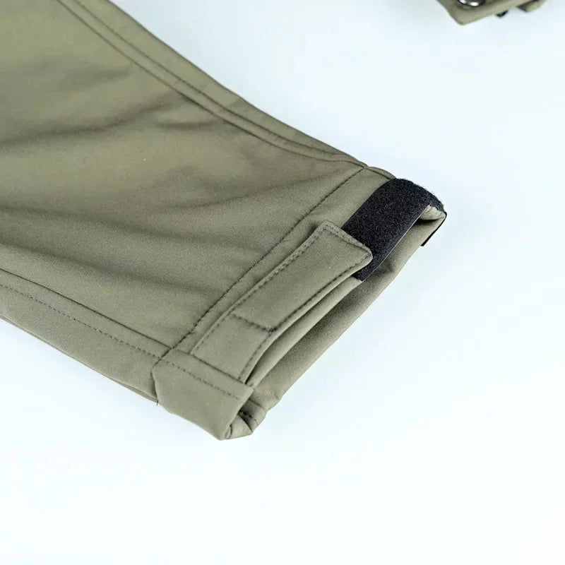 Men's Tactical Soft Shell Jacket & Cargo Pants Set – Waterproof Fleece-Lined Winter 2-Piece