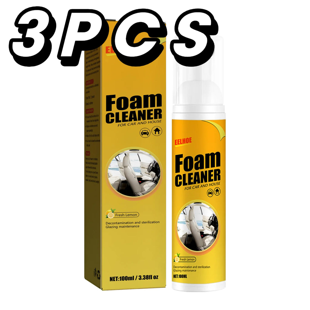 Multi-Purpose Foam Cleaning Spray – Car Interior & Home Surface Cleaner Maintenance Wash