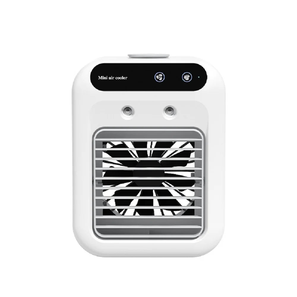 Portable Spray Air Cooler — Desktop Evaporative Humidifier Fan & Mobile Air Conditioner for Home & Dorm