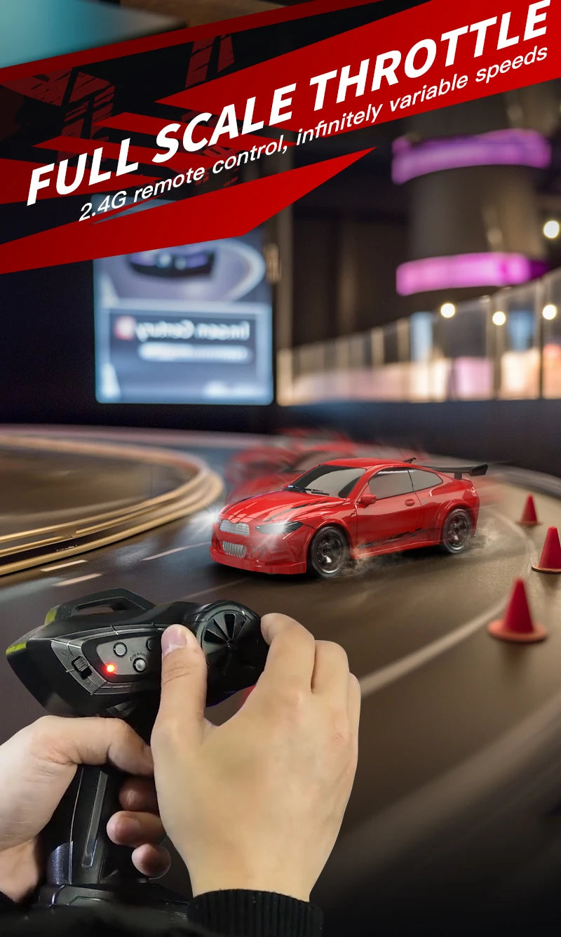 KF20 1/64 Scale Mini 4WD RC Drift Car – High Speed GTR Desktop Racing Model (v2)