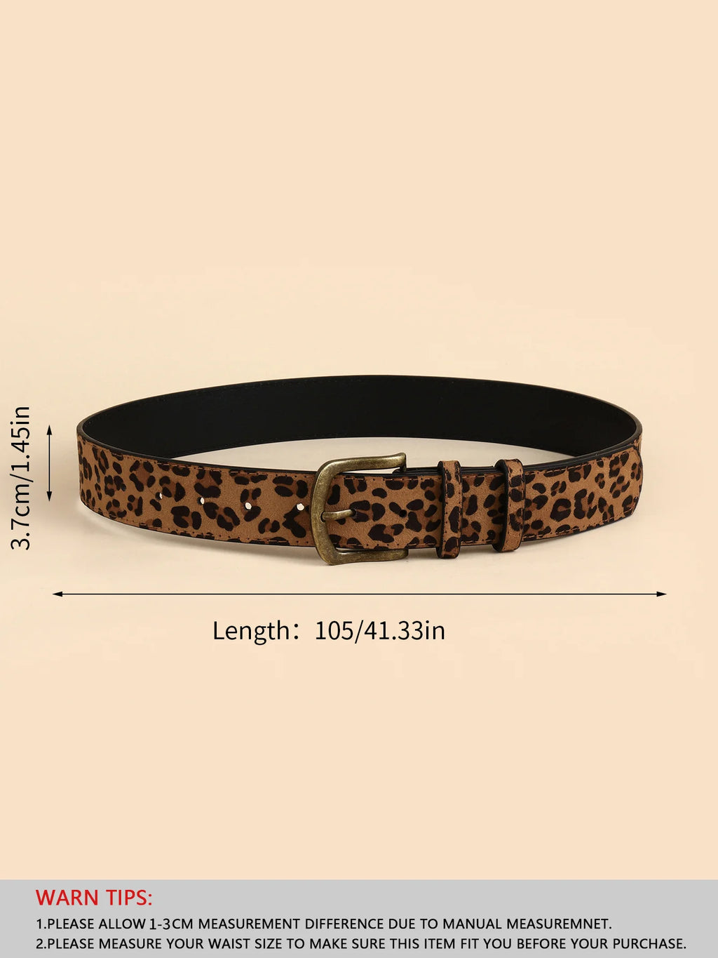 Boho PU Leopard Print Belt Women's Dress – Slim Fit Custom Belt Dress