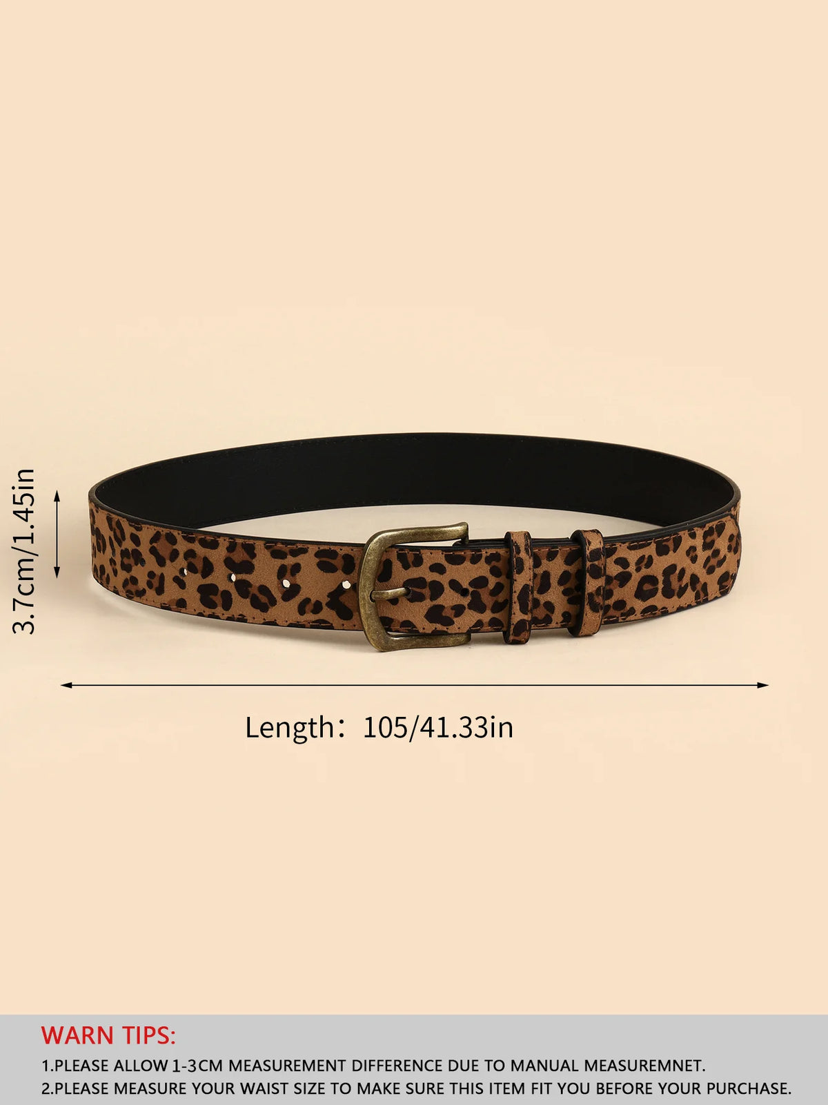 Boho PU Leopard Print Belt Women's Dress – Slim Fit Custom Belt Dress