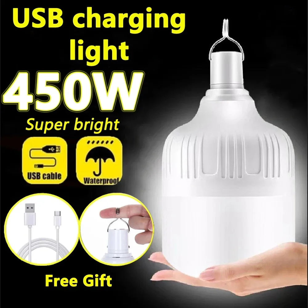 USB Rechargeable LED Emergency Lantern – Multifunctional Portable Camping Light for BBQ, Outdoor & Home