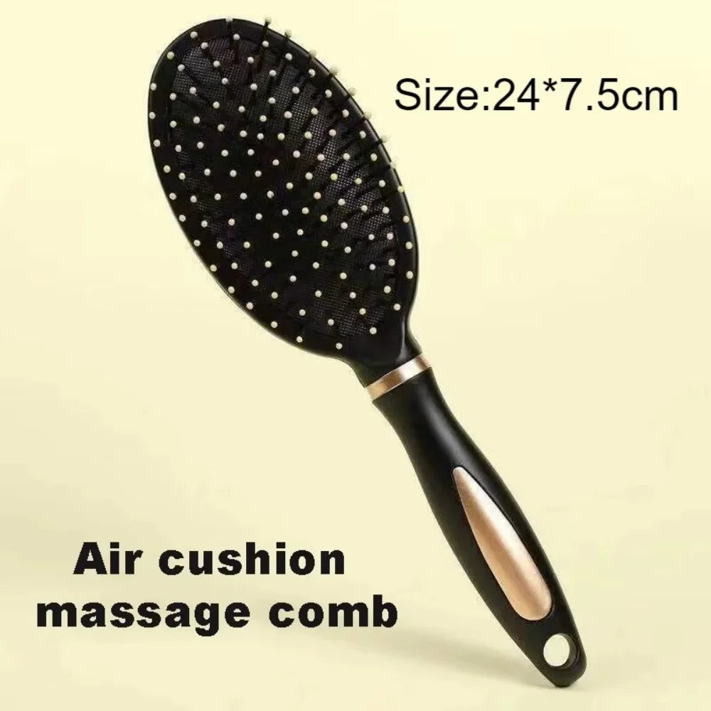 Air Cushion Hairbrush – Soft Nylon Bristle Scalp Massage Detangler for Wet & Dry Hair