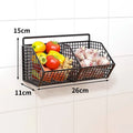 Wall-Mounted Kitchen Storage Rack — Vegetables, Fruits, Spice & Condiment Organizer Shelf