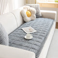 Quilted Stripe Flannel Sofa Pad – Thickened Winter Sofa Cover, Slipcover & Multiuse Sofa Towel